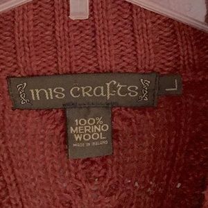 Inis women’s wool red sweater, L